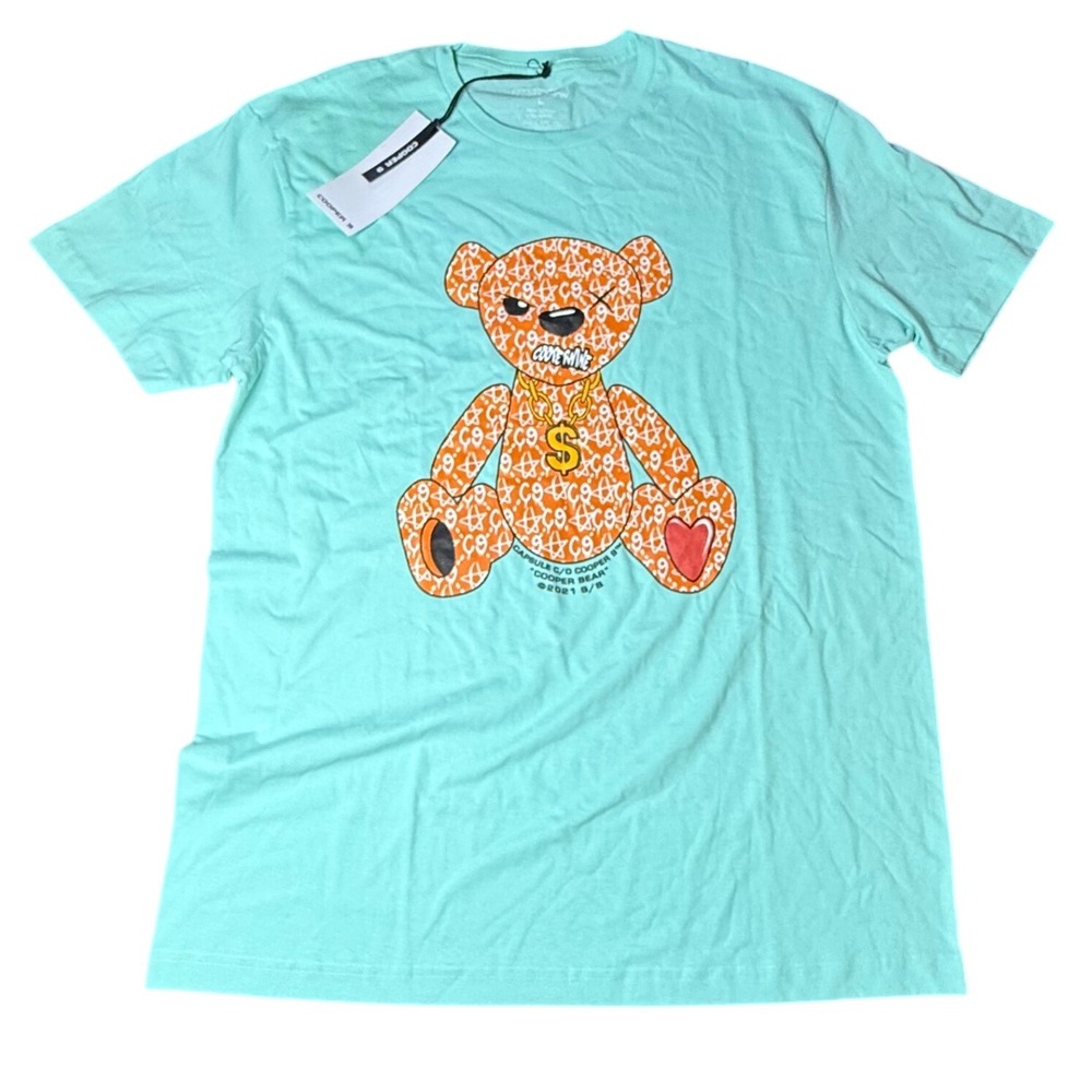 Cooper 9th C/O Cooper Bear Mint Graphic Print T-Shirt Trendy Casual Mens‎